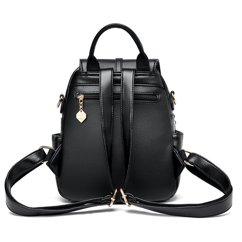 Spring Style Korean Fashion Soft Leather Backpacks