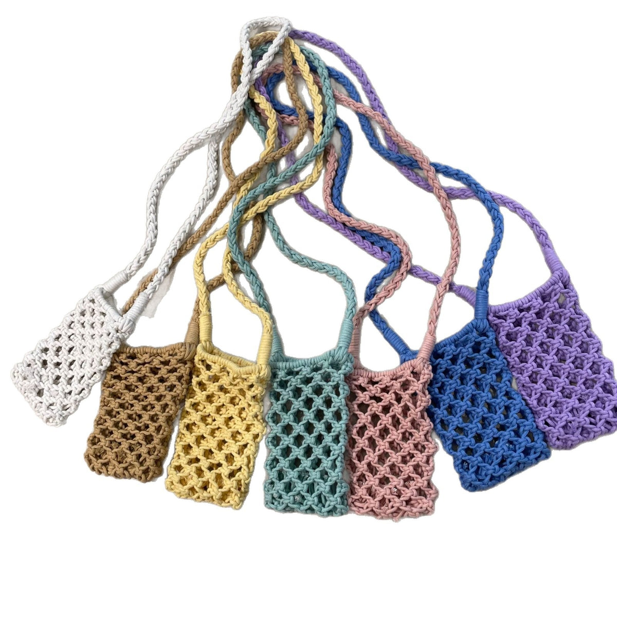Handmade Cotton Thread Woven Hollow Out Mini Fashion Simple Summer Women's Messenger Bag