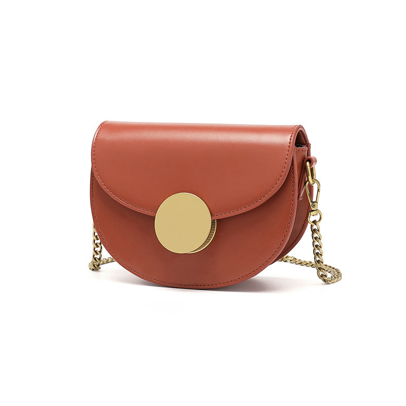 Women's Fashion Chain Female Design Saddle Crossbody Bags