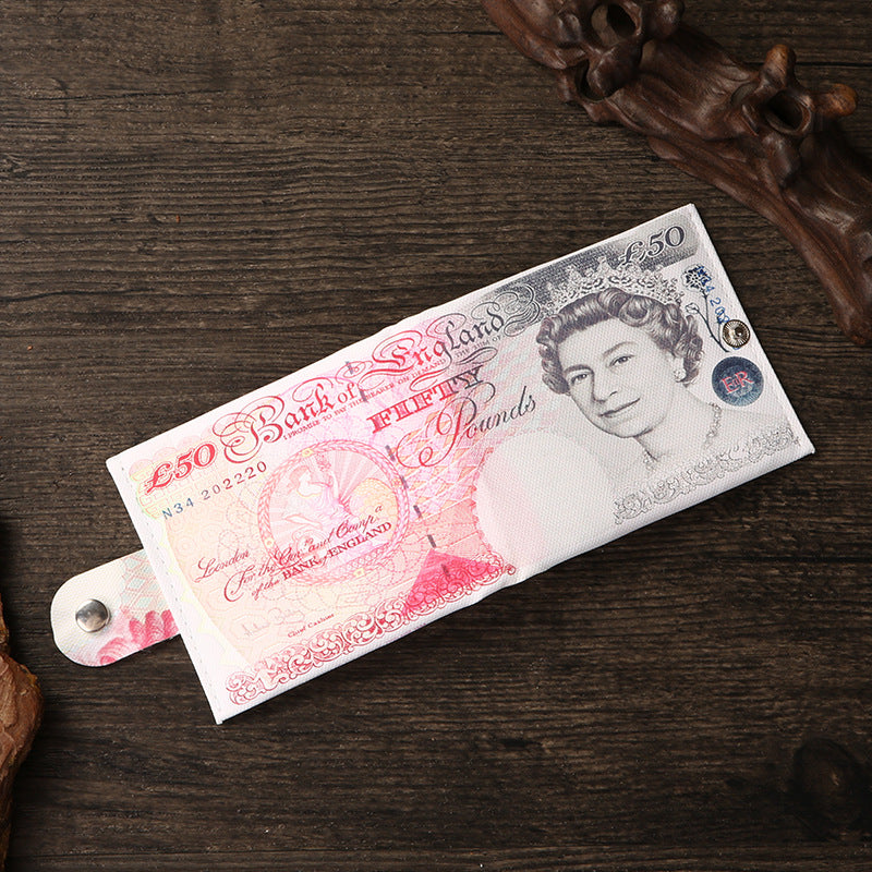 Men's Canvas Money Printing Creative Gift Card Holder