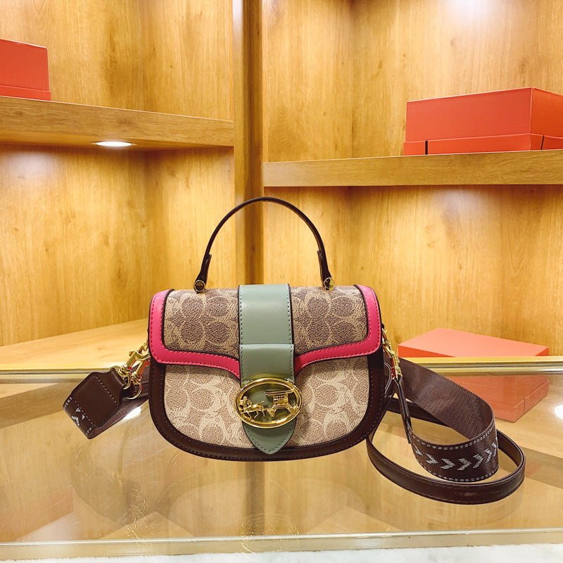 Women's French Style Niche Design Retro Broadband Small Square Bags