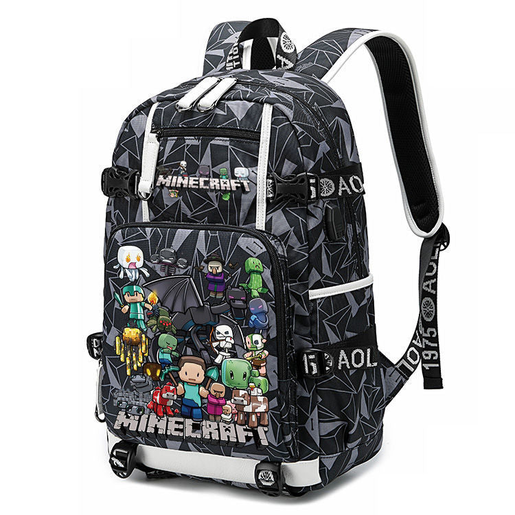 Men's Large Capacity Junior High My World Backpacks