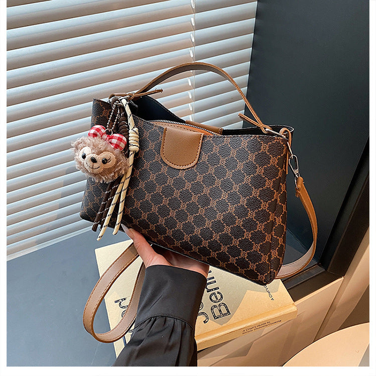 Women's Fashion Contrast Color Trendy Design Simple Women's Shoulder Bag