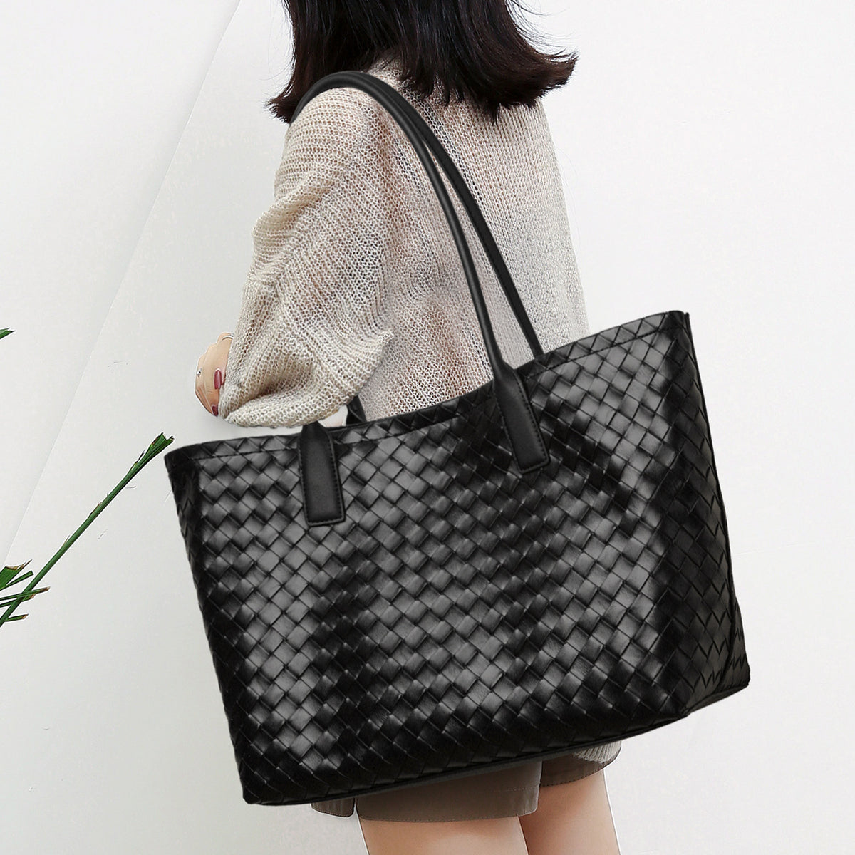 Women's Large Capacity High-grade Light Luxury Authentic Leather Women's Shoulder Bag