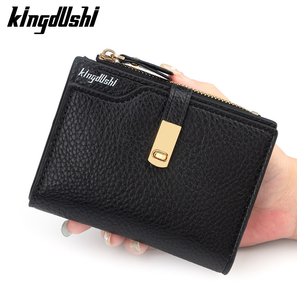Women's Short Fashion High Sense Clutch Zipper Ladies Wallet