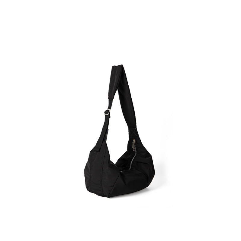 Capacity Nylon Cloth Texture Solid Color Shoulder Bags