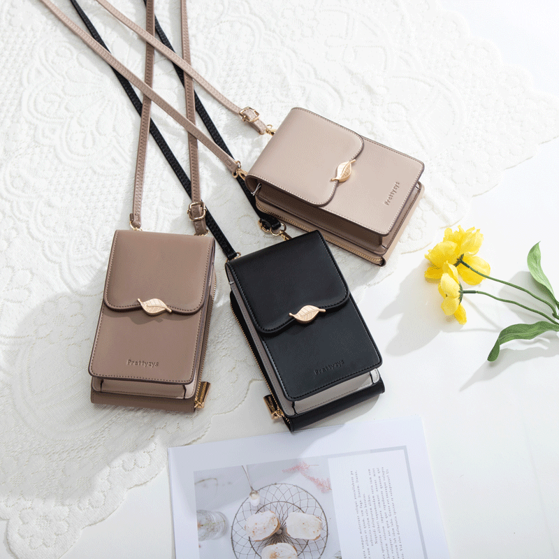 Screen Version Simple Solid Color Large Phone Bags