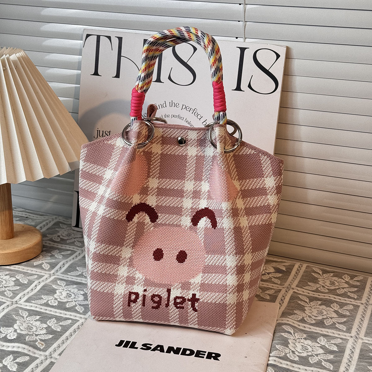 Festival Knitted Portable Out Large Capacity Women's Handbag