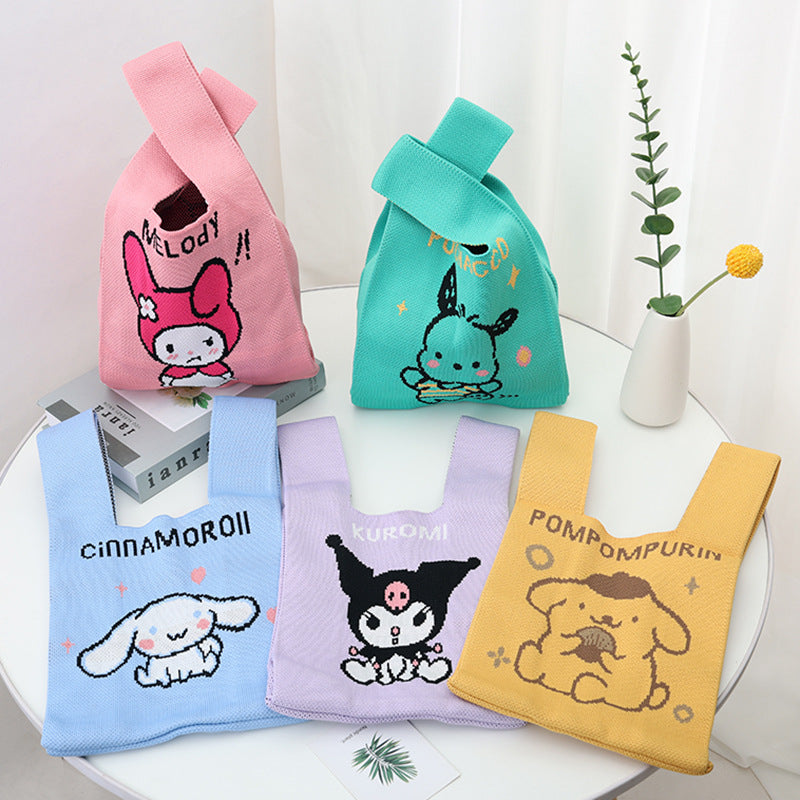 Cool Women's Knitted Cute Cartoon Woven Bags