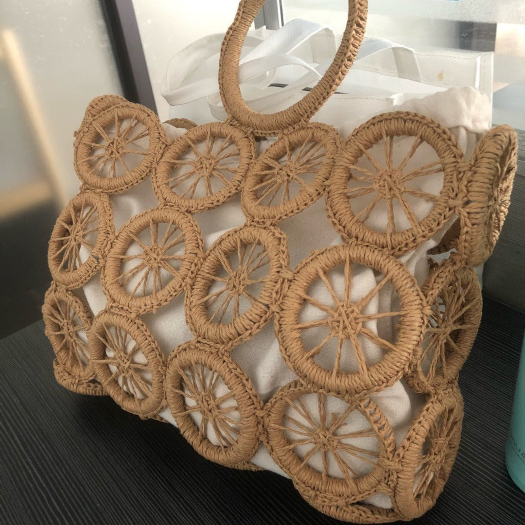 Seaside Vacation Straw Large Capacity Beach Handbags