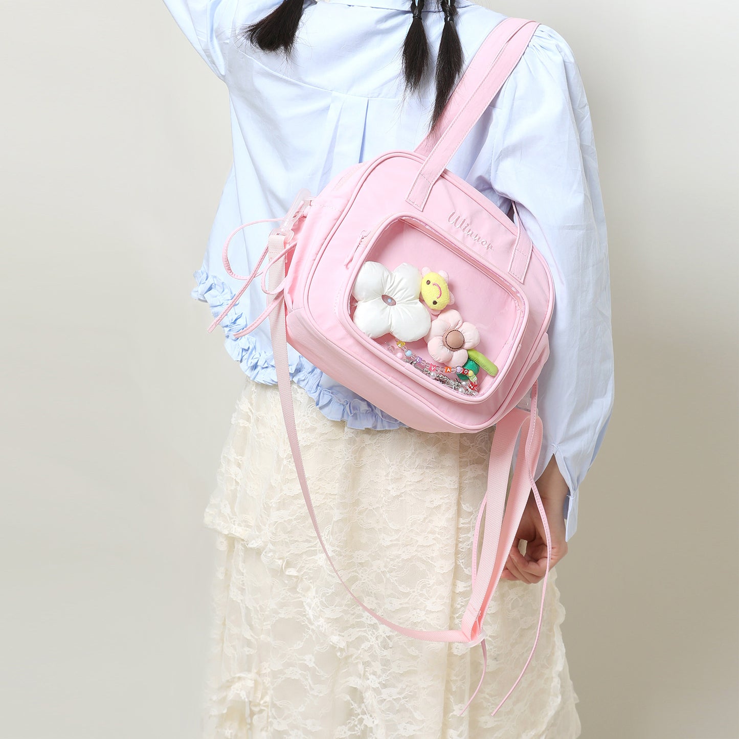 Women's Cartoon Nylon Large Capacity Portable Sundry Handbags