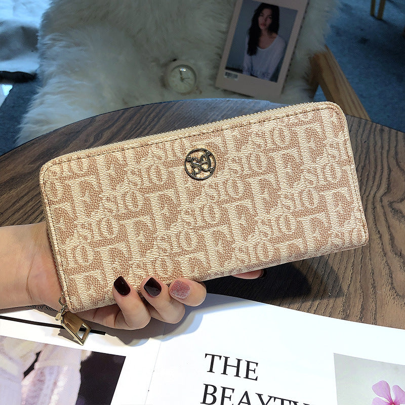Women's Long Large Capacity One Zipper Ladies Wallet