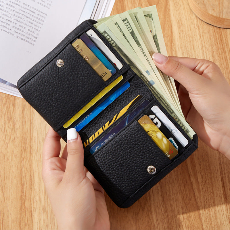 First Layer Cowhide Unisex Thin Section Ladies Wallet