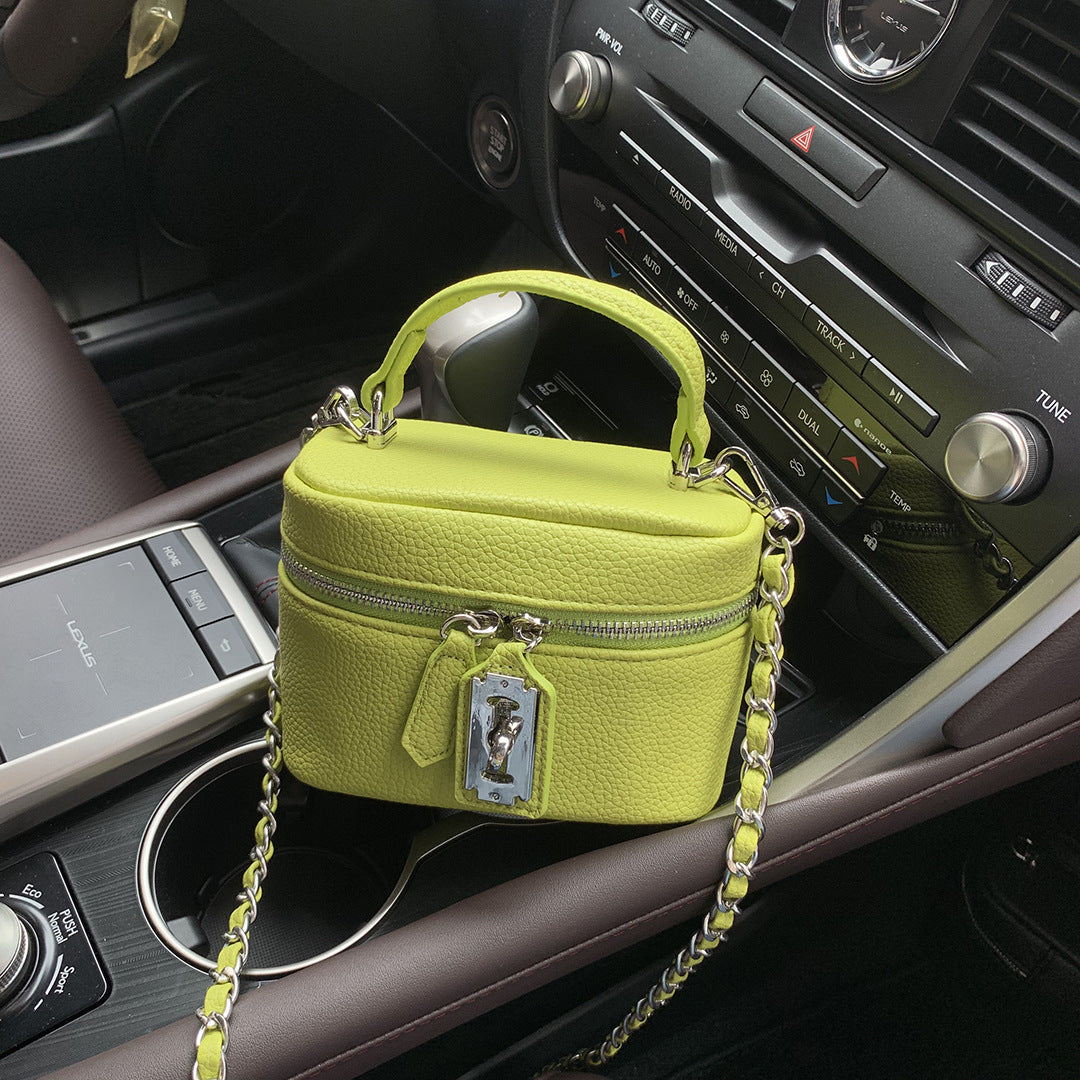 Women's Ge Macaron Fashionable Simple Oval Box Handbags