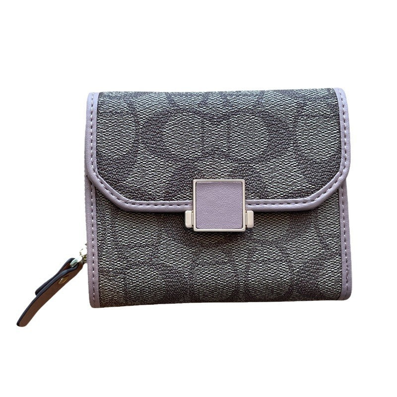 Women's Versatile Short Folding Design High Sense Ladies Wallet
