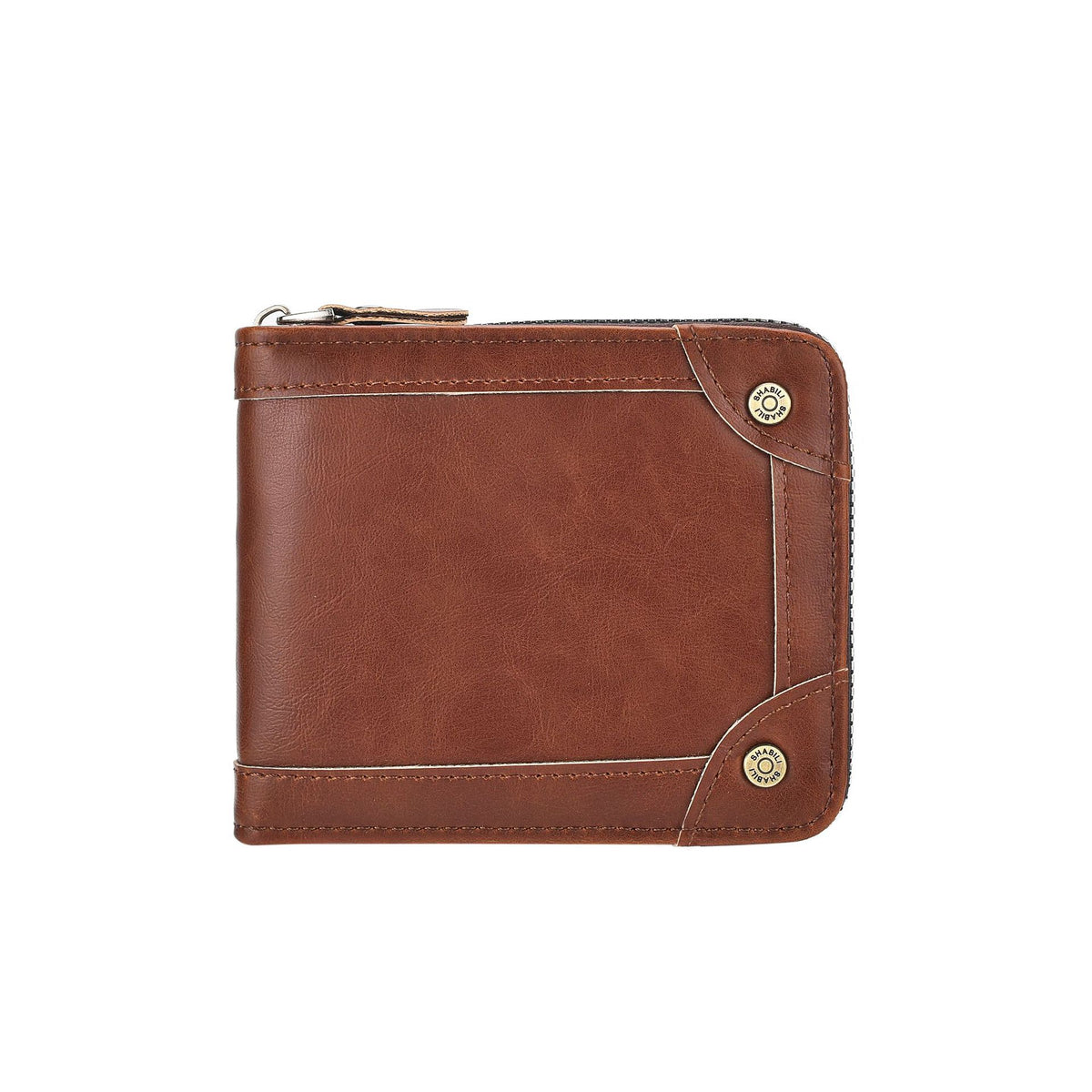 Men's Solid Color Certificate Bill Storage With Zipper Men's Wallet