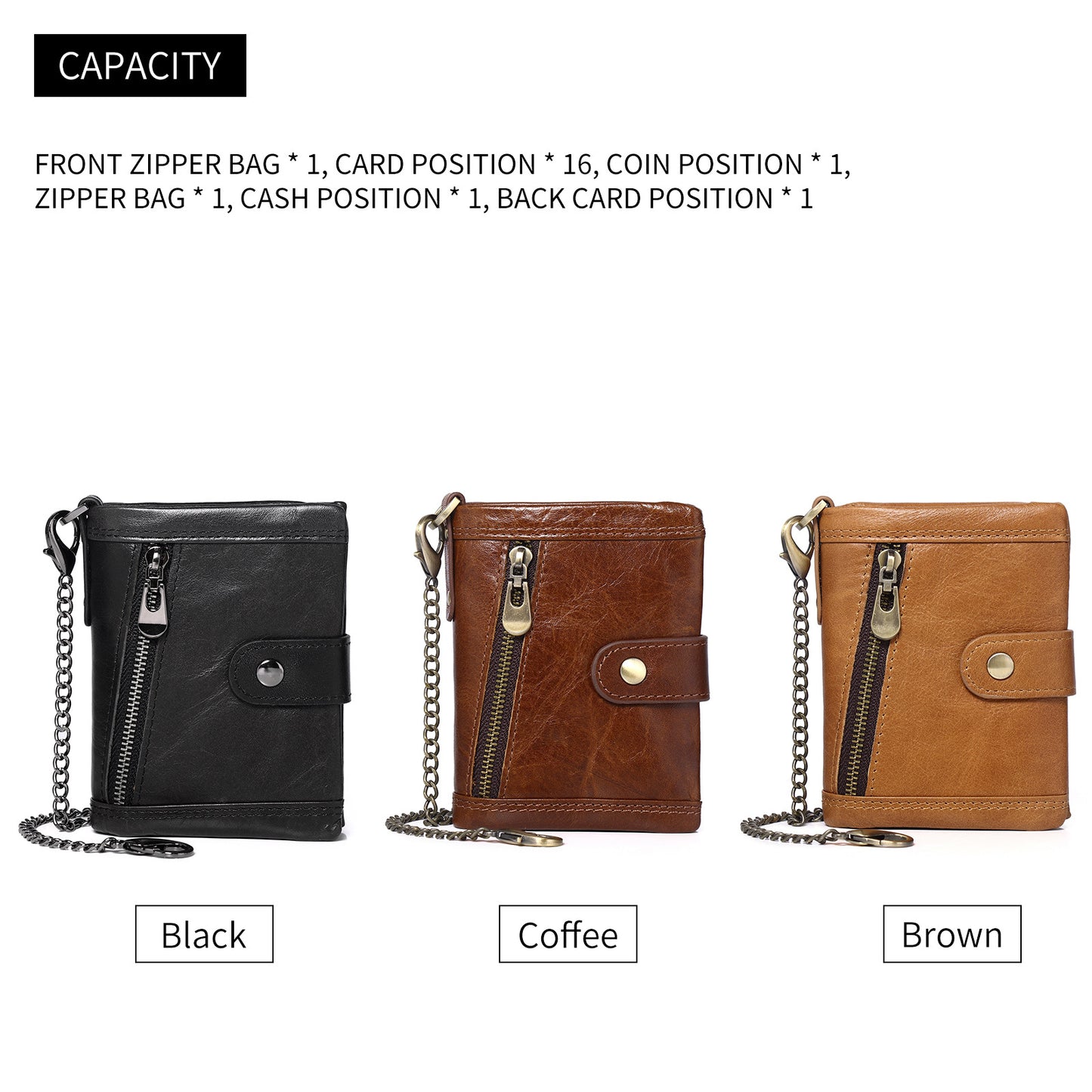 Men's Classy Leather Swiping Short Cowhide Men's Wallets