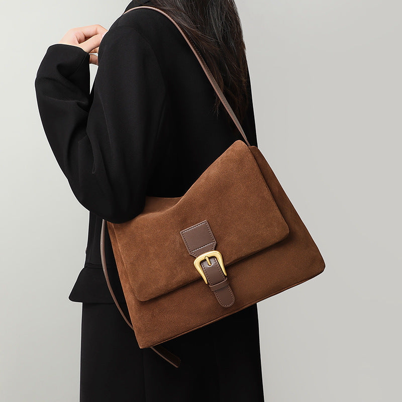 Women's Leather High-grade Exquisite Suede Underarm Women's Messenger Bag