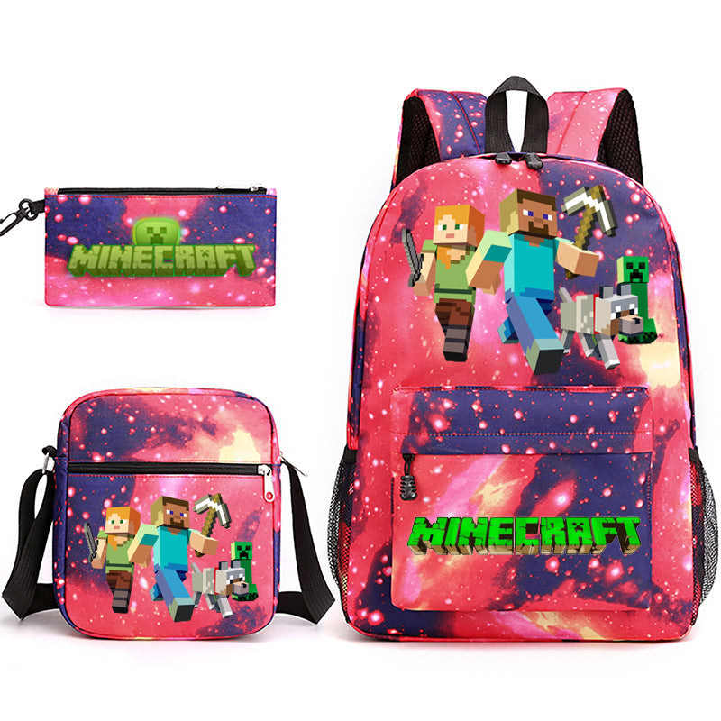 Hot Game My World Creeper Pencil Backpacks
