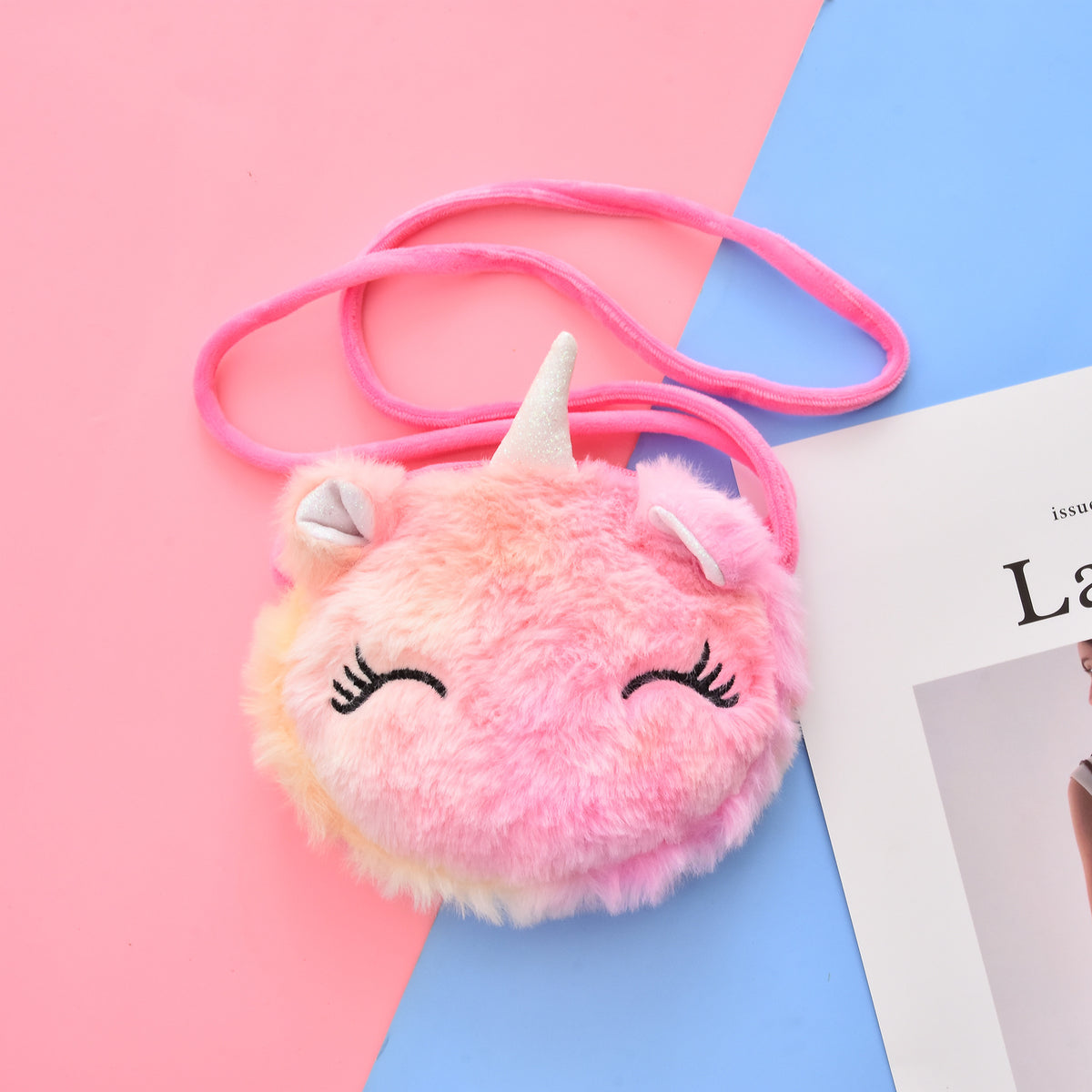 Comfortable Cartoon Cute Plush For Babies Women's Shoulder Bag