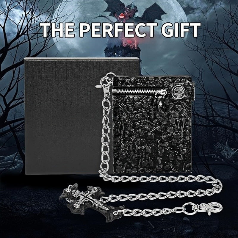Men's Gothic Style Punk Death Skull Motorcycle Men's Wallets