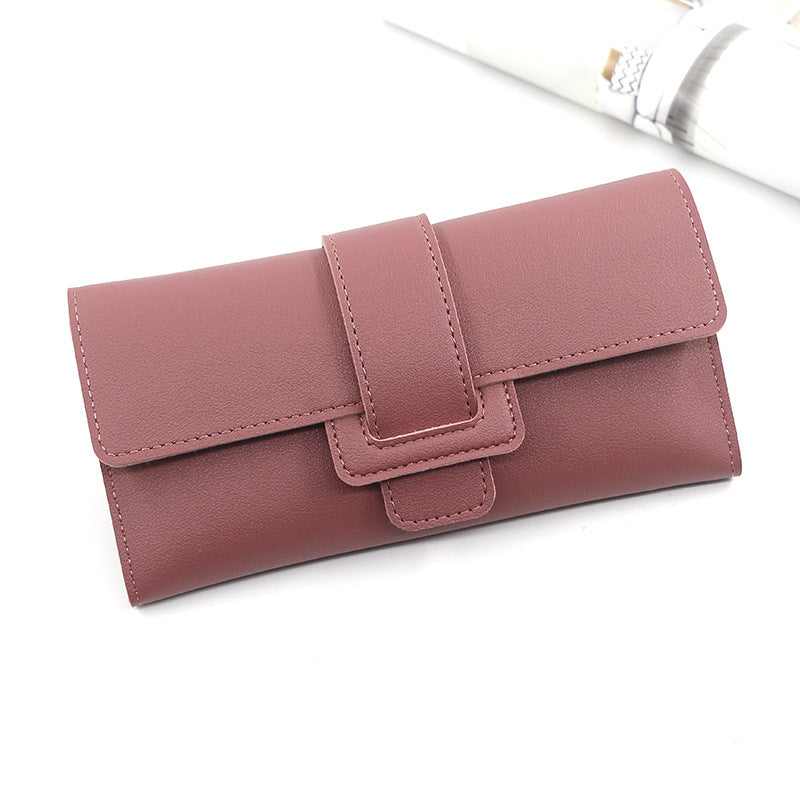Women's Korean Long Fashion Three-fold Clutch Purses