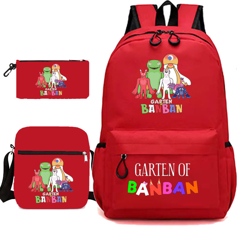 Elegant Unique Garden Game Pencil Three-piece Elementary School Students' Schoolbags