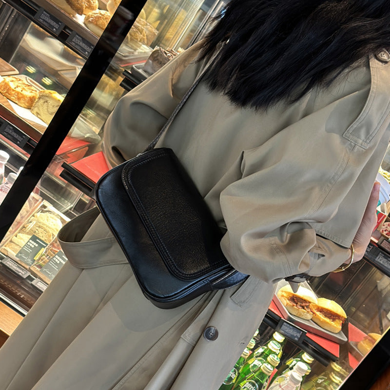 Women's Cowhide Advanced Texture Trendy Leather Packet Shoulder Bags