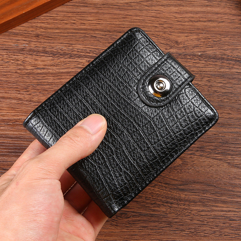 Men's Leather Retro Short Business Fashion Male Coin Purses