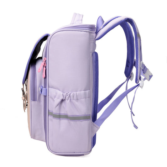 Children's Simple Style Contrast Color Boys Elementary School Students' Schoolbags