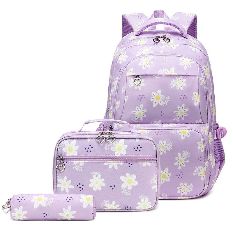 Cute High Junior Large Capacity Printed Simple Middle School Students' Schoolbags