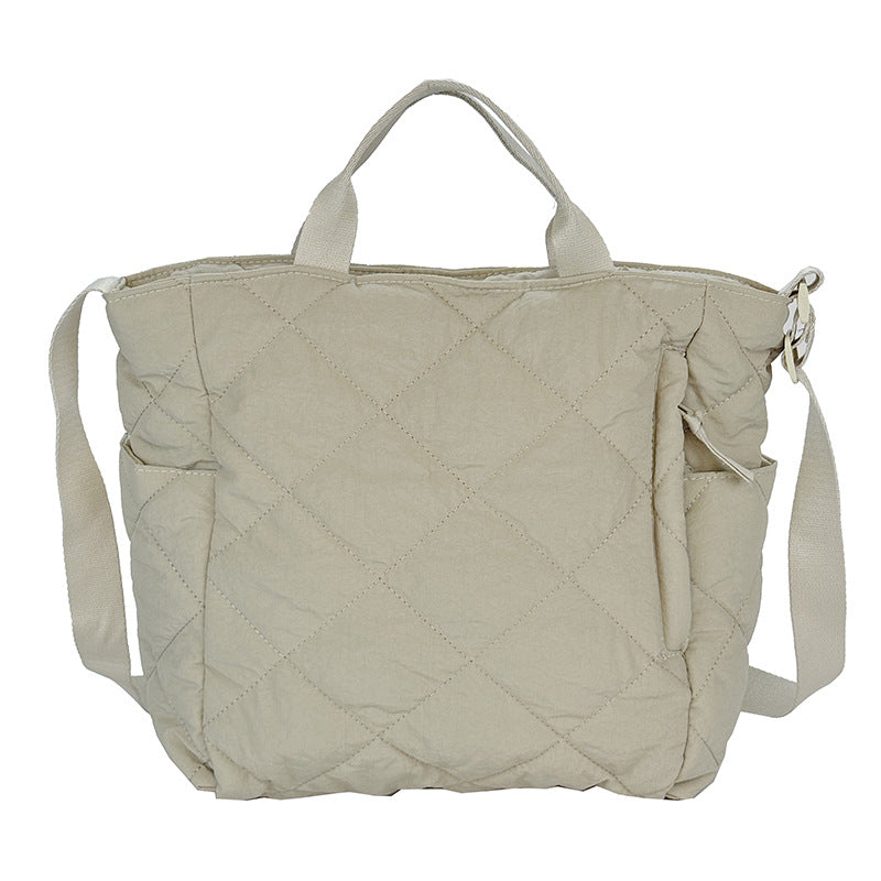 Textured Down Commuter Large Capacity Campus Class Commute Women's Handbag