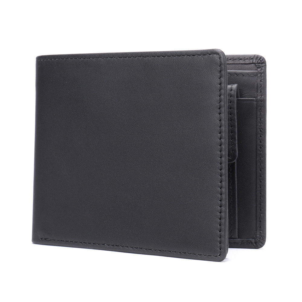 Men's Retro Leather Short Top Layer Cowhide Coin Purses