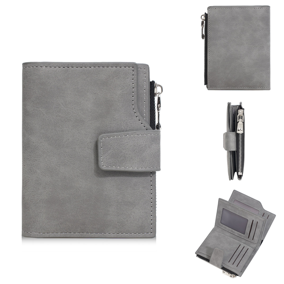 Men's Short High-grade Multiple Slots Trifold Simple Vertical Men's Wallets