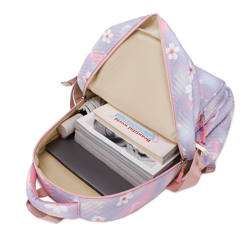 Printed Three-piece Set Clear Sweet Fashion Elementary School Students' Schoolbags