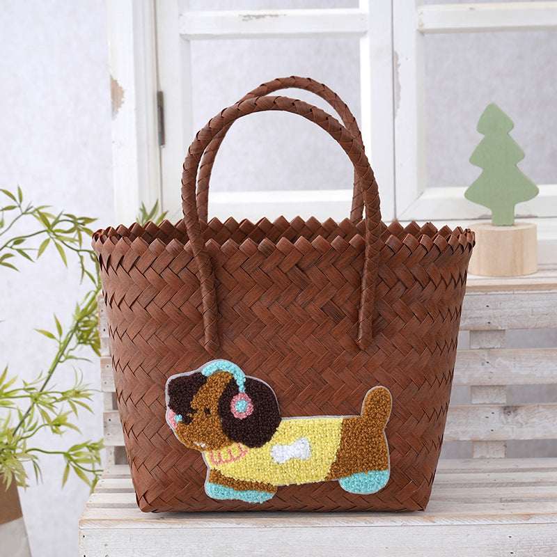 Women's Curtain Cloth Large Capacity Woven Gift Bags