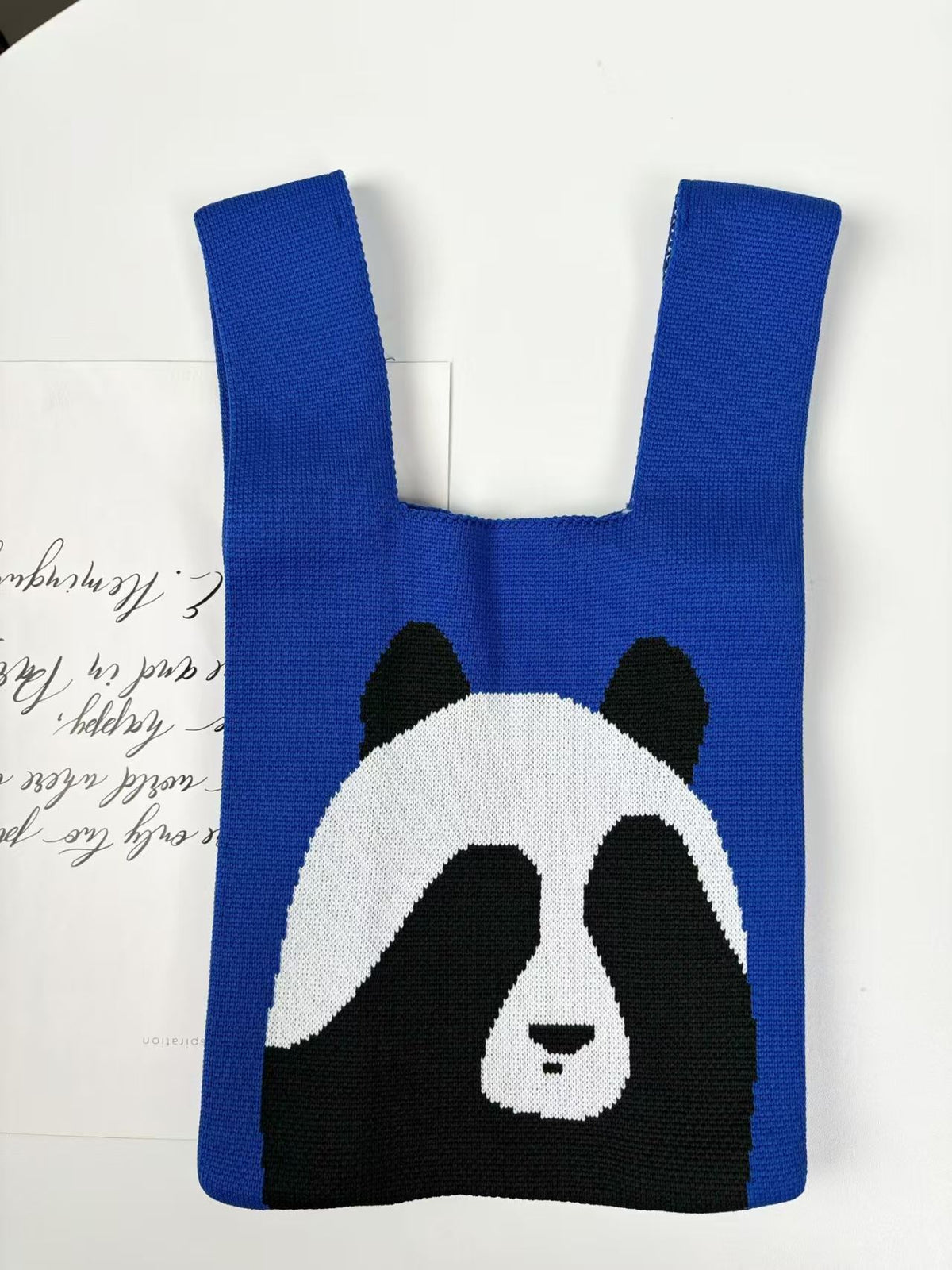 Women's Cute Panda Knitted Gift Niche High-grade Women's Handbag