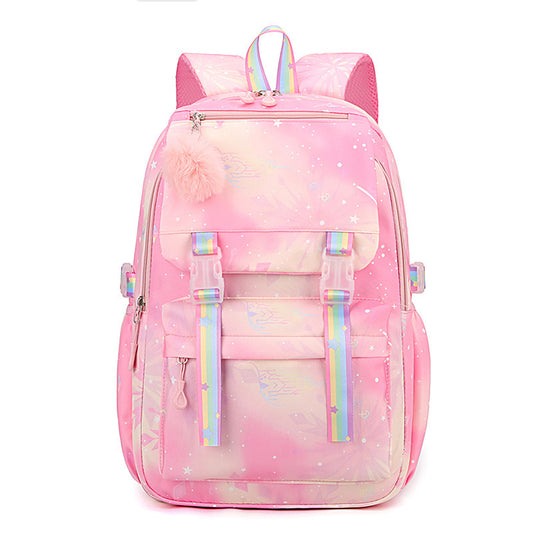 Star Stitch Large Capacity Rainbow Printing Backpacks