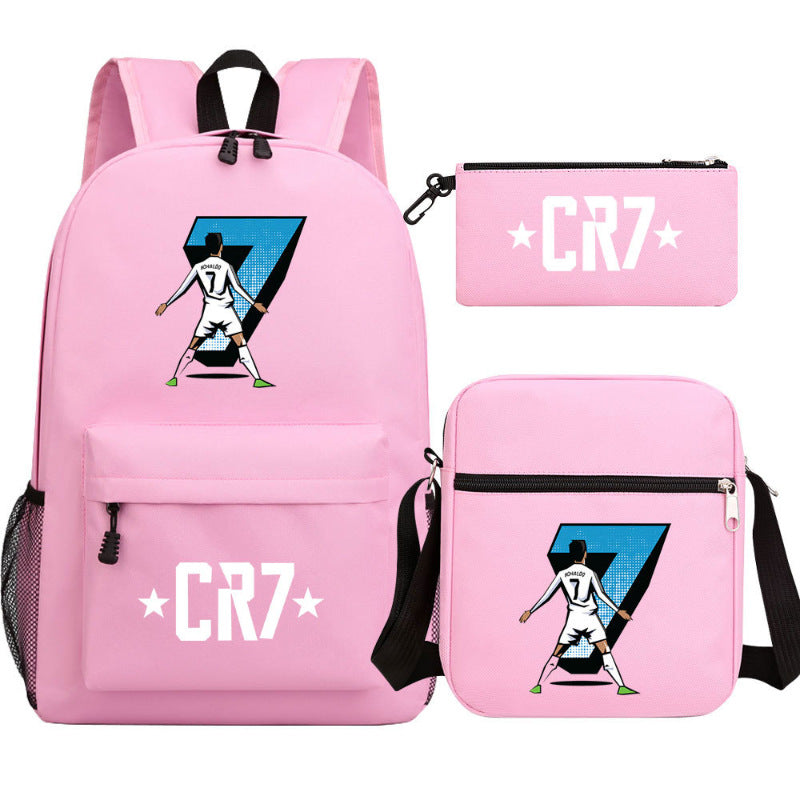 Women's & Men's & Football Star Junior Three-piece Suit Backpacks