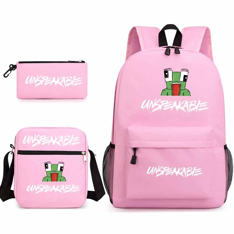 Innovative Fashion Creative Pattern Pencil Three-piece Backpacks