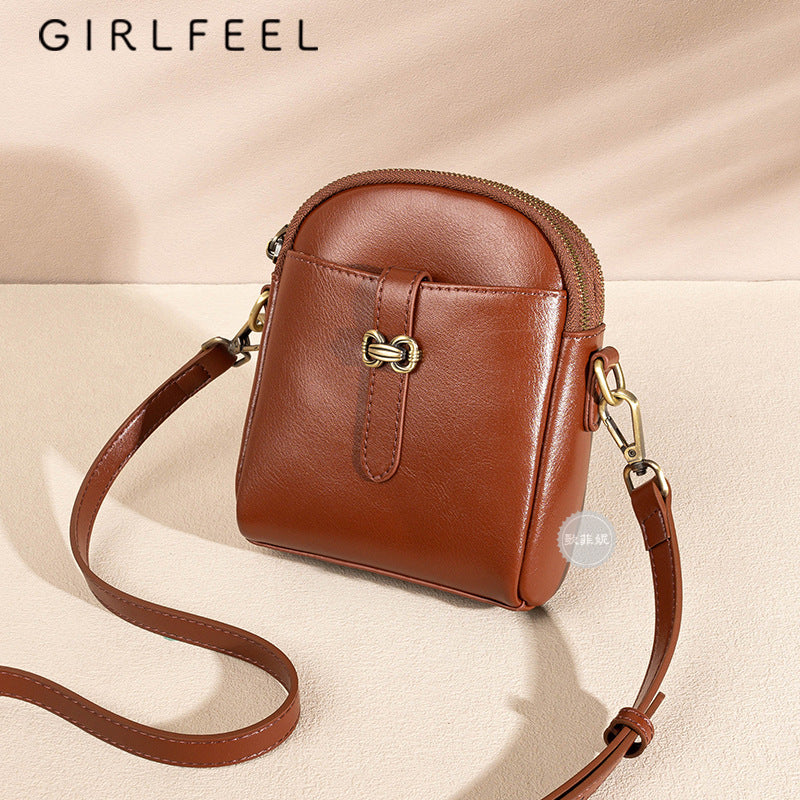 Women's Elegant Creative Leather Mini Mobile Crossbody Bags