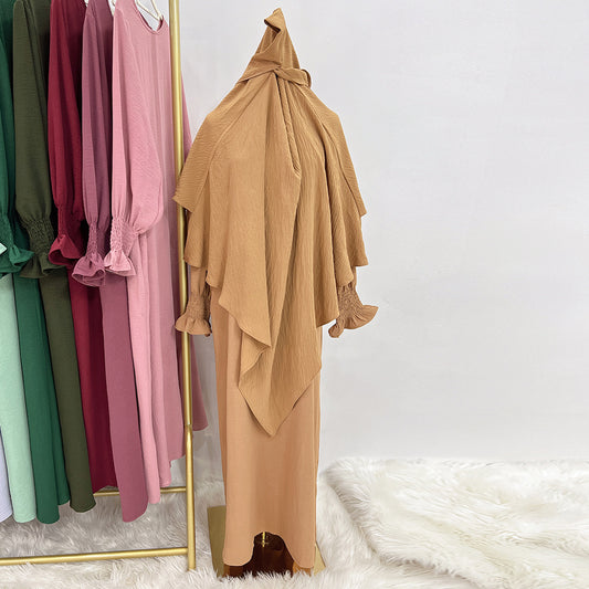 Turkey Solid Color Dress With Headscarf Dresses