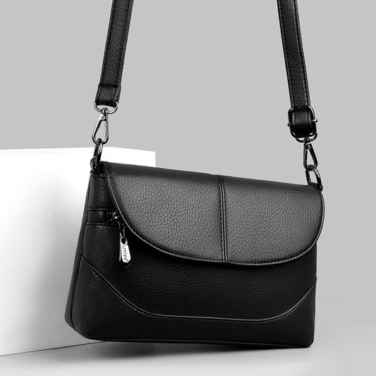 Women's Fashion Mother Texture Soft Leather Graceful Crossbody Bags