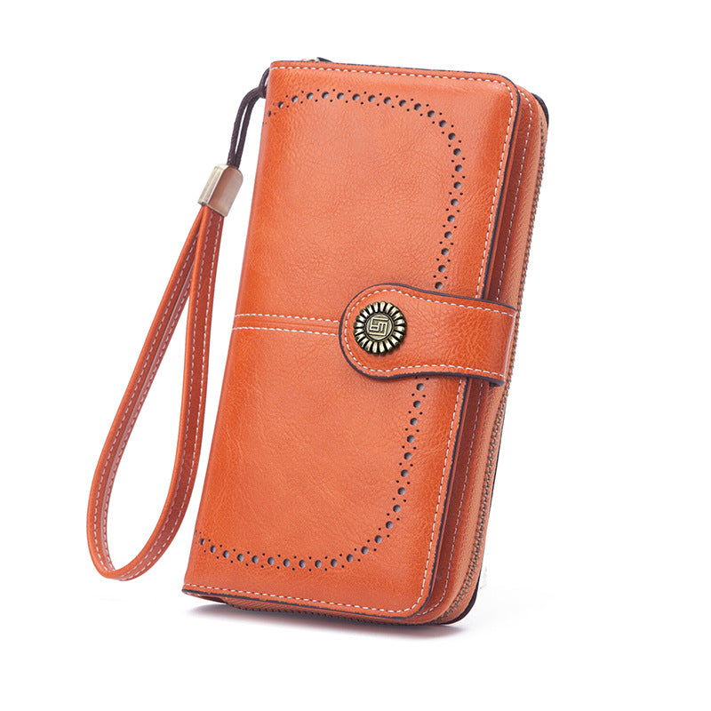 Women's Fashion Zipper Large Capacity Long Handbags