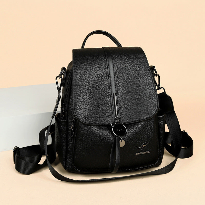 Women's Creative Cool Soft Leather Lightweight Backpacks