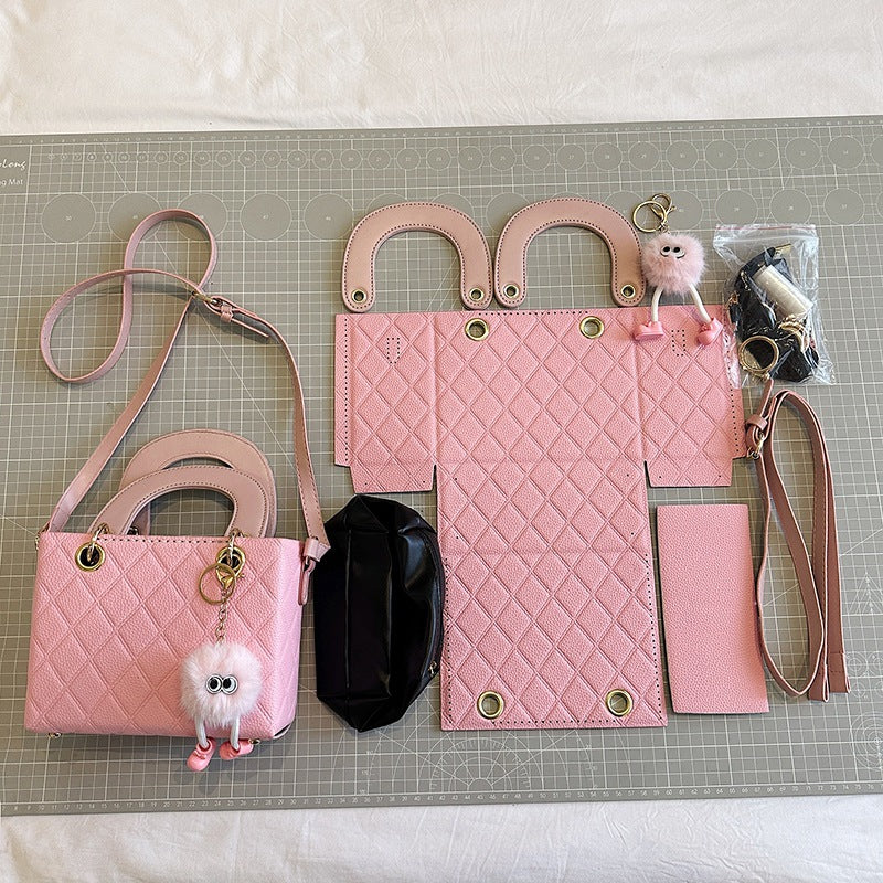 Hand-woven Material Diana Large Capacity Combination Women's Shoulder Bag