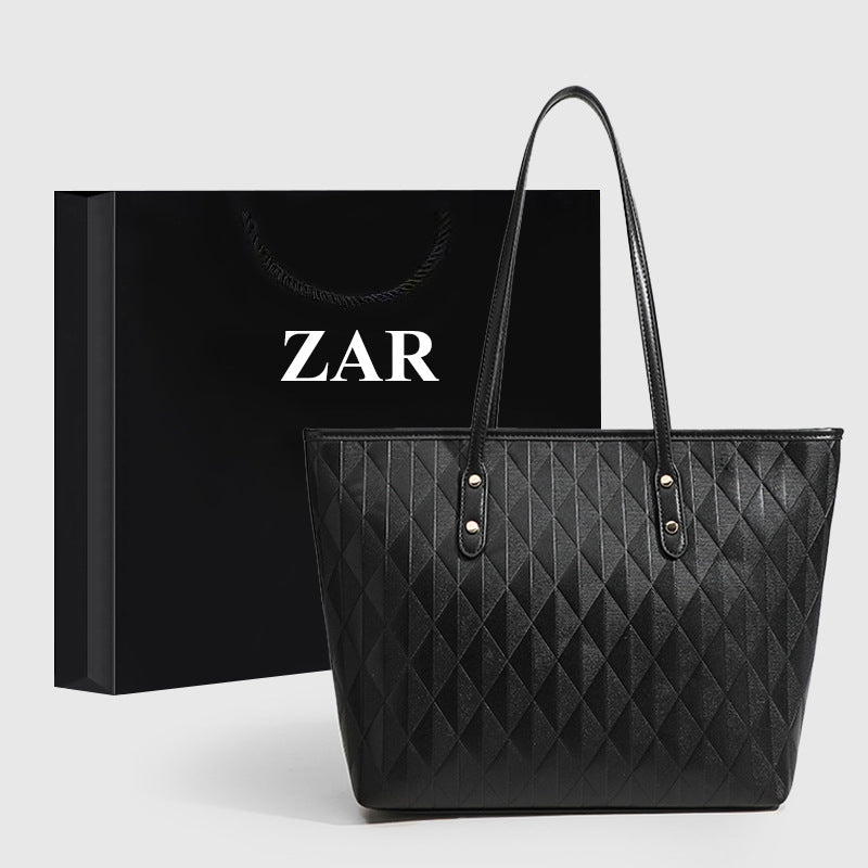 Women's Large Capacity Commuter High-grade Fashion Rhombus Tote Bags