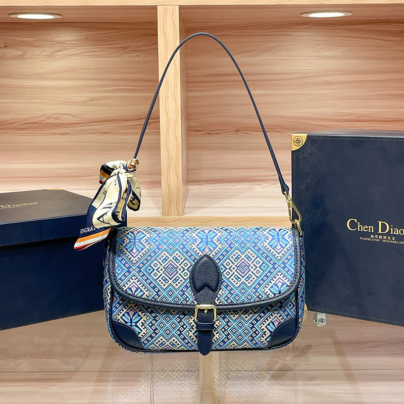 Women's Embroidery Jin French Stick Underarm High-grade Bags