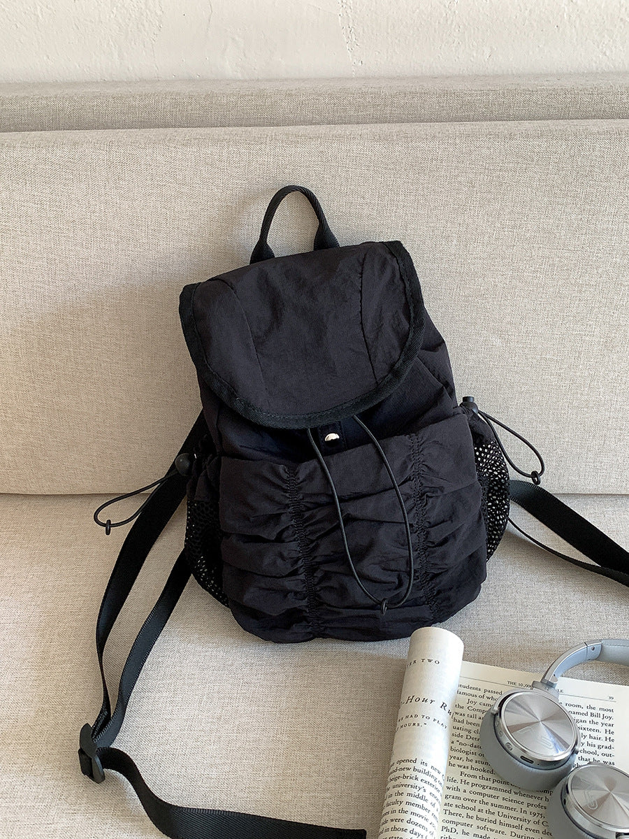 High-grade Flip Magnetic Snap Niche Pleated Backpacks