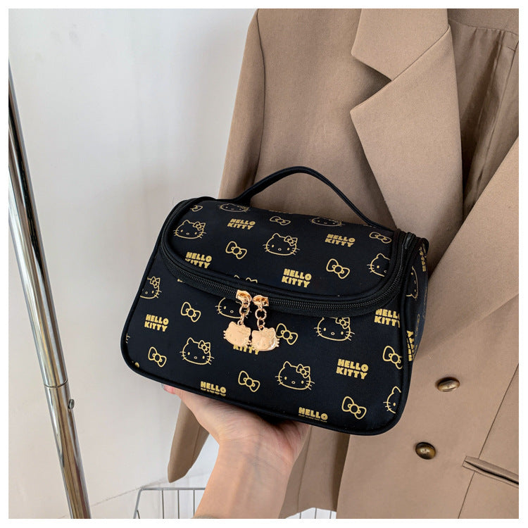 Women's Authorized Korean Style Portable Large Capacity Wash Cosmetic Bags